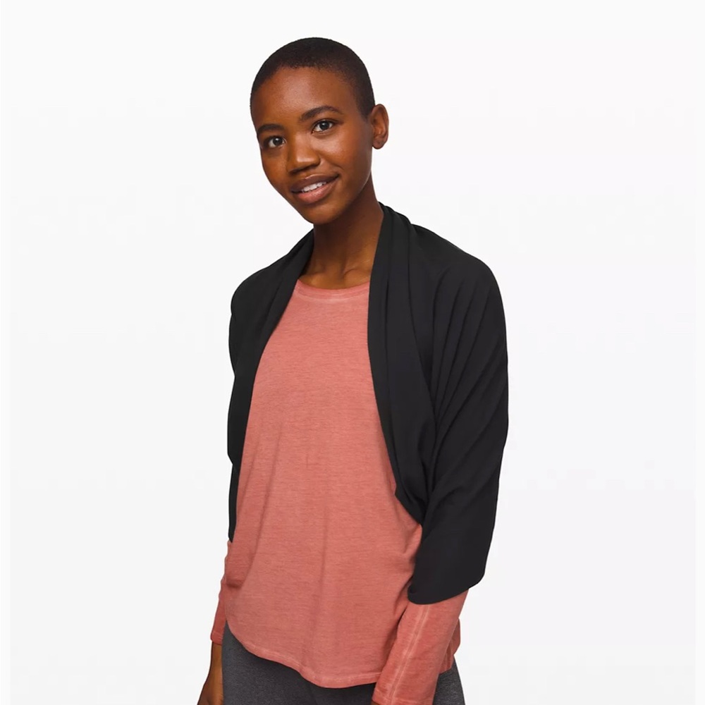 Lululemon customizable snap Vinyasa scarf, black and grey Rulu